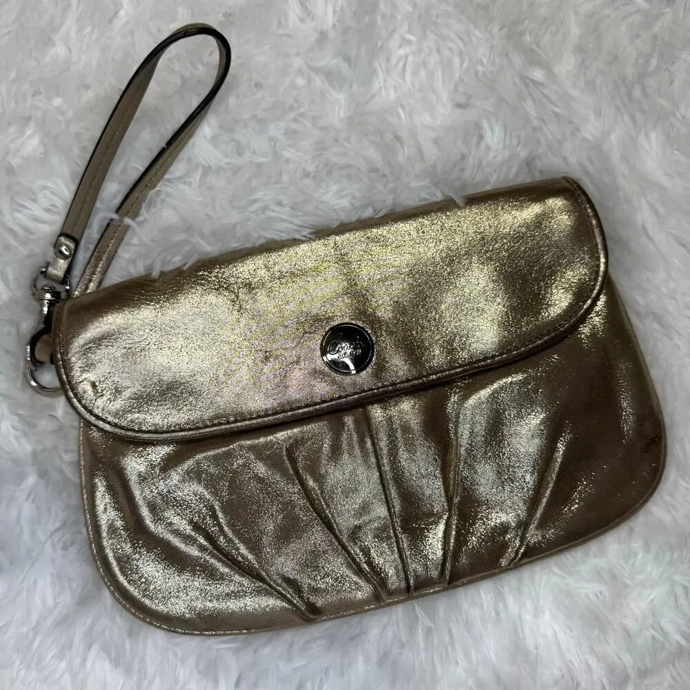 Coach Gold Wristlet